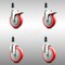 Service Caster 5 Inch 316SS Red Poly Swivel 1 Inch Expanding Stem Caster Lock Brake, 2PK SCC-SS316TTLEX20S514-PPUBRED-2-S-2-1 - alternate 1